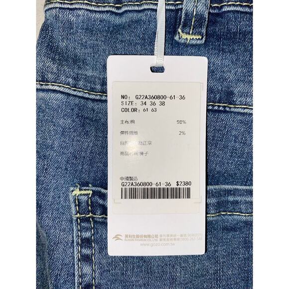 NWT GOZO women’s jeans.  Irregular pockets.  Fun jeans. Size 36 - Picture 5 of 9